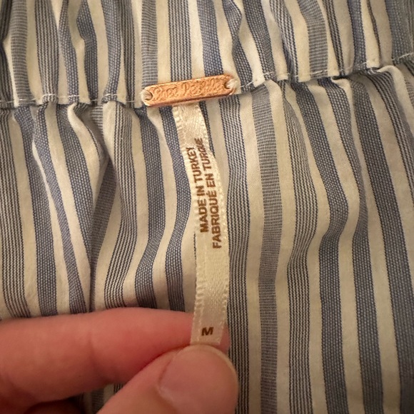 NWOT never worn, free people button down off the shoulder top - Picture 2 of 3